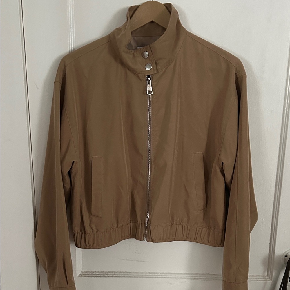 Excellent condition. Steve madden tan  Zip-Up Jacket.